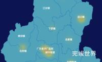 echarts肇庆市四会市geoJson地图热力图效果实例